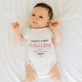 Cute Lycklig 1:a Fars dag Boy Keepie Girl T Shirt