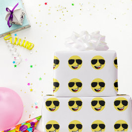 Cute Lycklig Ansikte & Aviator Glass,Roligt Presentpapper