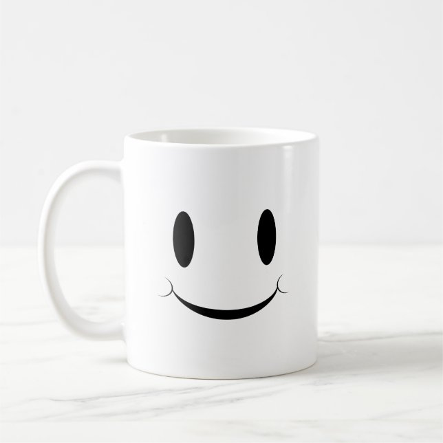 Cute Lycklig Ansikte Kaffemugg (Vänster)