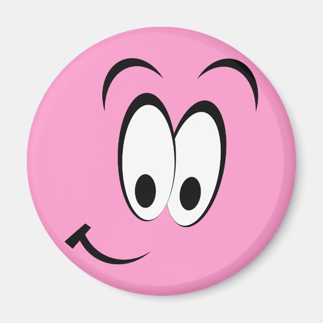 Cute Lycklig Ansikte Magnet (Framsidan)