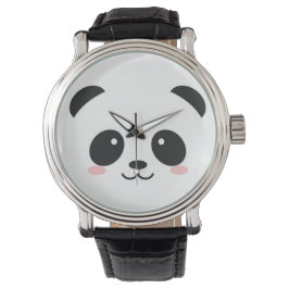 Cute Lycklig Ansikte Panda Armbandsur