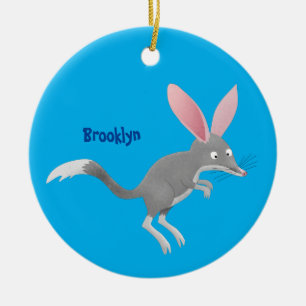 Cute lycklig Australian bilby tecknad Julgransprydnad Keramik