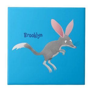 Cute lycklig Australian bilby tecknad Kakelplatta