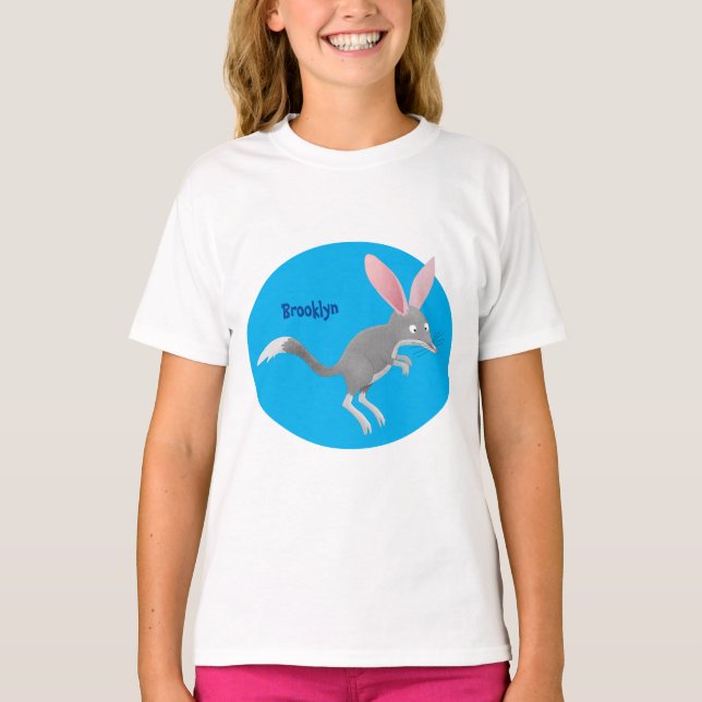 Cute lycklig Australian bilby tecknad T Shirt (Framsida)