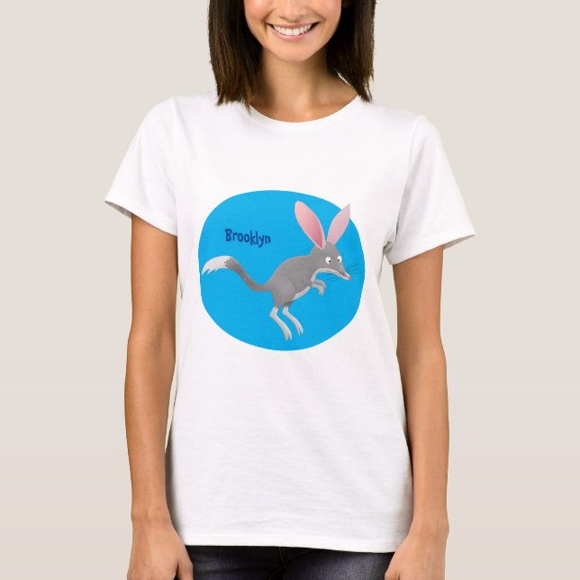 Cute lycklig Australian bilby tecknad T Shirt (Framsida)