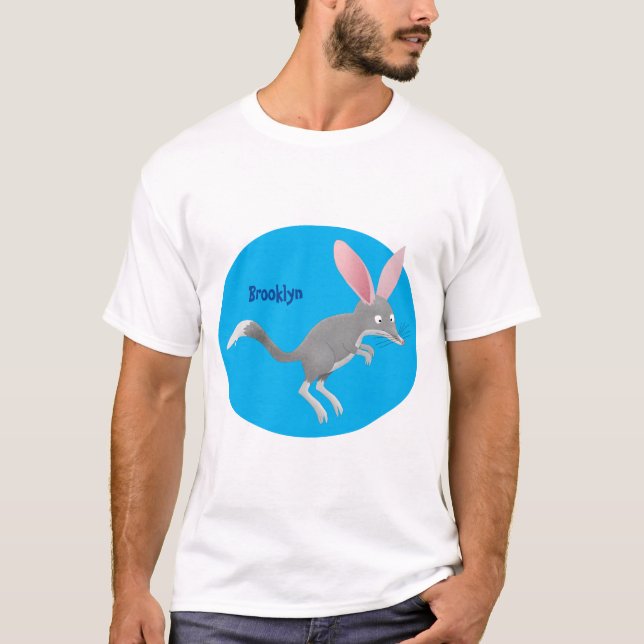 Cute lycklig Australian bilby tecknad T Shirt (Framsida)