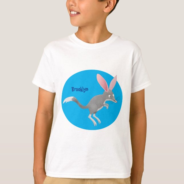 Cute lycklig Australian bilby tecknad T Shirt (Framsida)