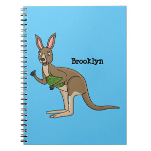 Cute lycklig australiska känguru illustration anteckningsbok