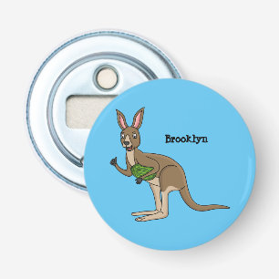 Cute lycklig australiska känguru illustration flasköppnare