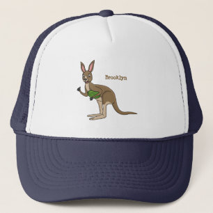 Cute lycklig australiska känguru illustration keps