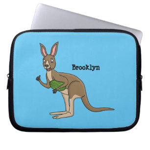 Cute lycklig australiska känguru illustration laptop fodral