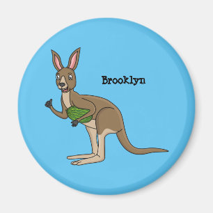Cute lycklig australiska känguru illustration magnet