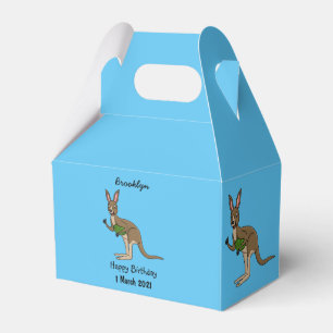 Cute lycklig australiska känguru illustration presentaskar