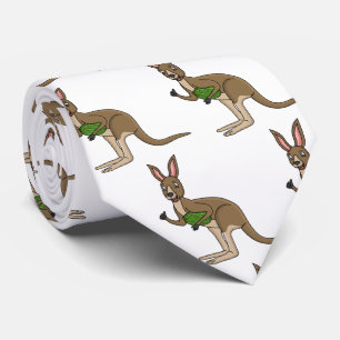 Cute lycklig australiska känguru illustration slips