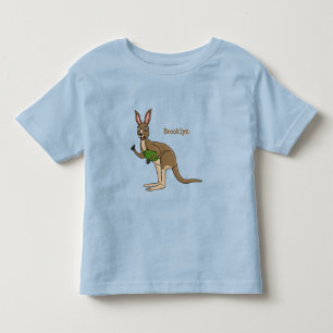 Cute lycklig australiska känguru illustration t shirt