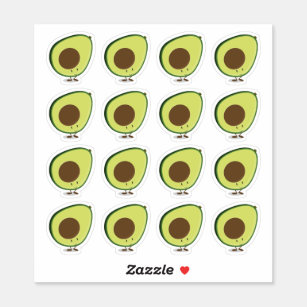 Cute Lycklig Avocado Sticker Klistermärken
