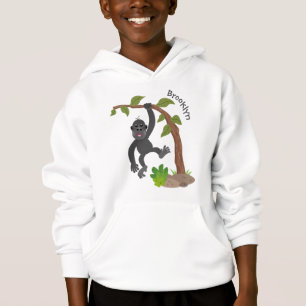 Cute lycklig baby gorilla tecknad illustration t shirt