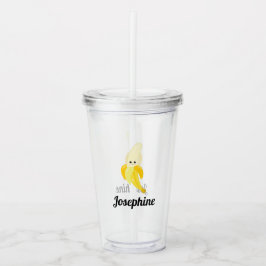 Cute Lycklig Banana Monogram Take Away Mugg