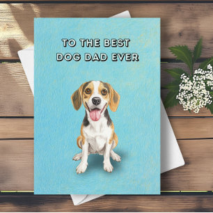 Cute Lycklig Beagle Best Hund Pappa någonsin Fars Kort