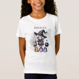 Cute Lycklig Boo Ghost Halloween Kids T-Shirt