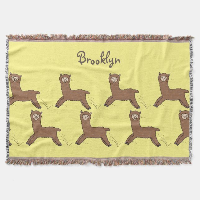 Cute lycklig brunalaca-tecknad filt (Framsidan)