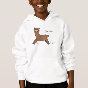 Cute lycklig brunalaca-tecknad t shirt