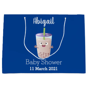 Cute lycklig bubble tea boba tecknade figurer