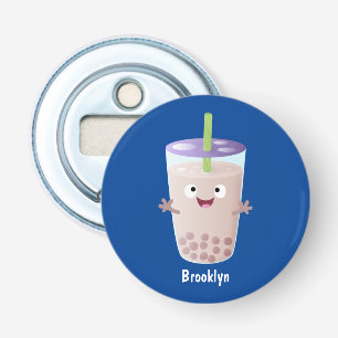 Cute lycklig bubble tea boba tecknade figurer flasköppnare