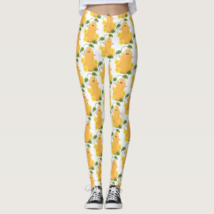 Cute lycklig butternut-pumpa, tecknad leggings
