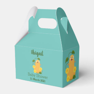 Cute lycklig butternut-pumpa, tecknad presentaskar