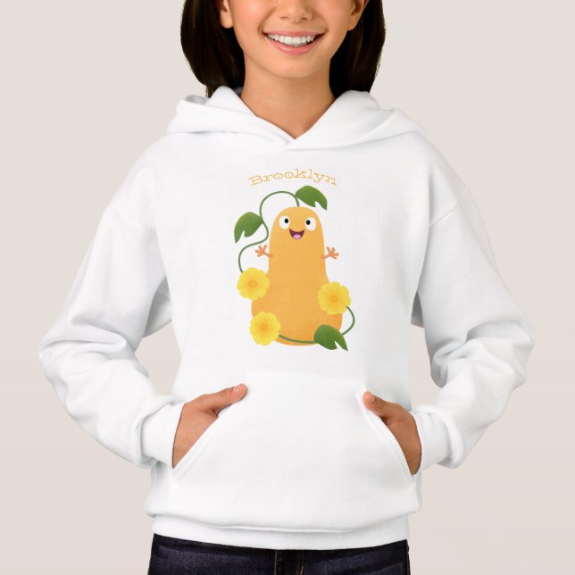 Cute lycklig butternut-pumpa, tecknad t shirt (Framsida)