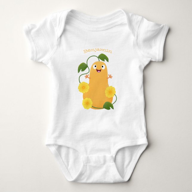 Cute lycklig butternut-pumpa, tecknad t shirt (Framsida)