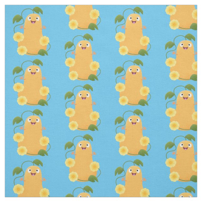 Cute lycklig butternut-pumpa, tecknad tyg (Provkarta)