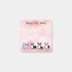 Cute Lycklig Cardigan Welch Corgi Post-it Block