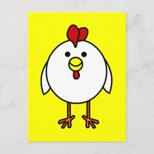 Cute Lycklig Chicken Vykort