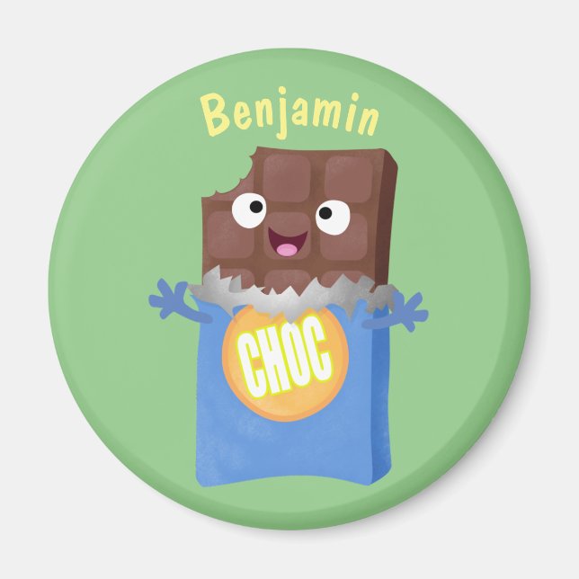 Cute lycklig chokladkandy pub tecknade figurer magnet (Framsidan)
