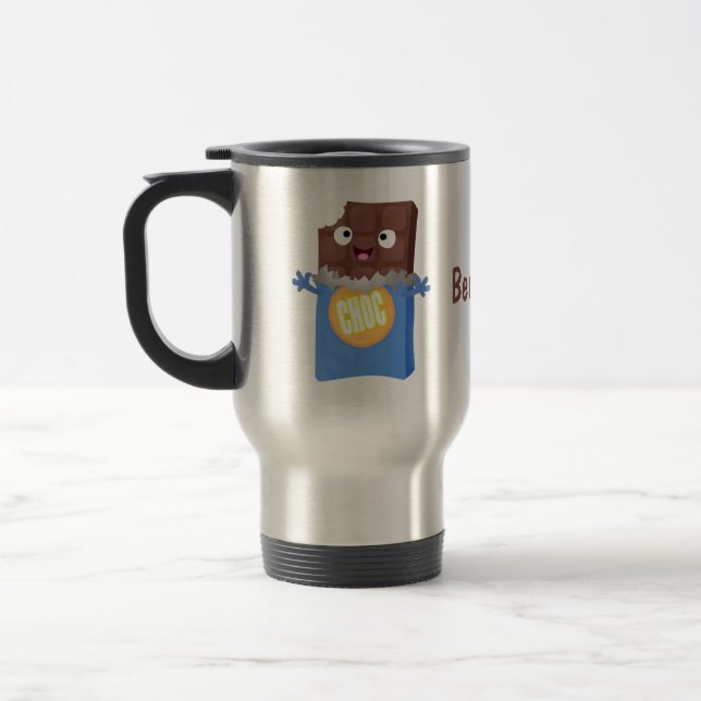 Cute lycklig chokladkandy pub tecknade figurer resemugg (Vänster)