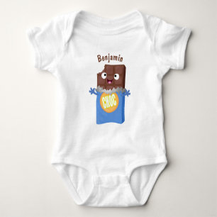 Cute lycklig chokladkandy pub tecknade figurer t shirt