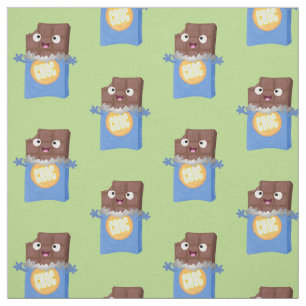 Cute lycklig chokladkandy pub tecknade figurer tyg