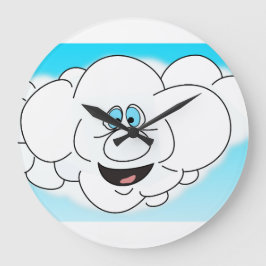 Cute Lycklig Cloud Stor Klocka