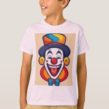 Cute Lycklig Clown Logotyp för barn