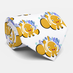 Cute lycklig clownfish anenome tecknad slips