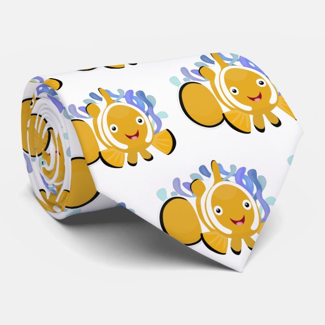 Cute lycklig clownfish anenome tecknad slips (Rullad)