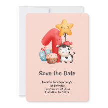 Cute Lycklig Cow 1:a födelsedagen