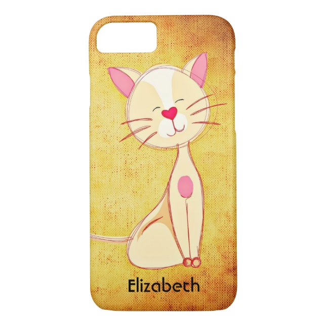Cute lycklig Cream Färgad Cat Personlig Case-Mate iPhone Skal (Baksida)
