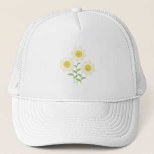 Cute Lycklig Daisy Flowers Keps