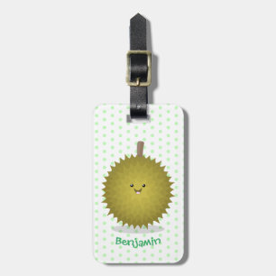 Cute lycklig durias tecknad illustration bagagebricka