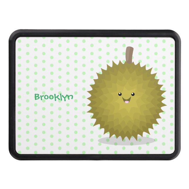 Cute lycklig durias tecknad illustration dragkroksskydd (Framsidan)