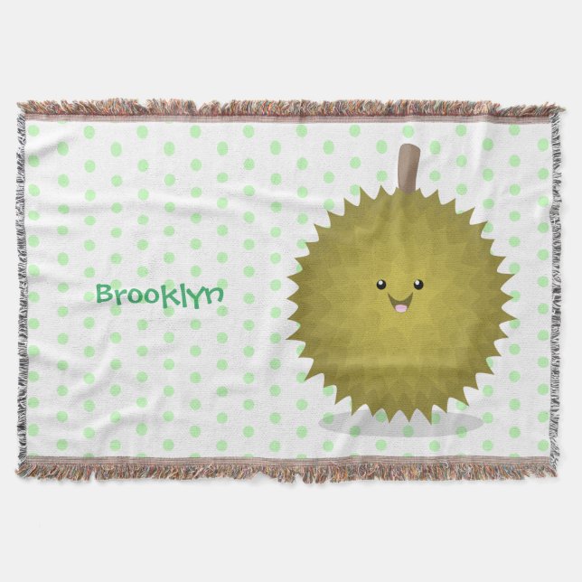 Cute lycklig durias tecknad illustration filt (Framsidan)