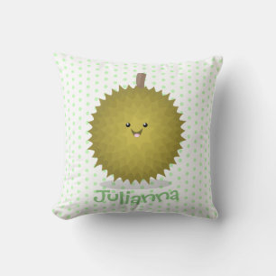 Cute lycklig durias tecknad illustration kudde